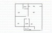 融汇温泉城B区1室1厅1卫110㎡户型图