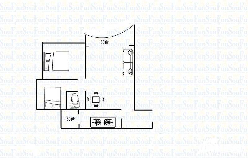 林泉雅舍2室2厅1卫78㎡户型图