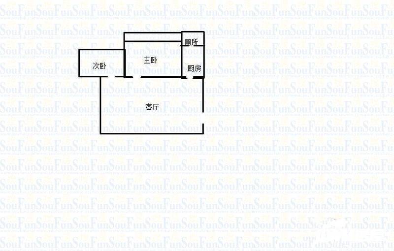 小龙坎正街2室1厅1卫71㎡户型图