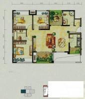 融汇半岛五园湾3室1厅1卫97㎡户型图