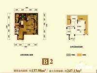 晋愉融府2室1厅1卫138㎡户型图