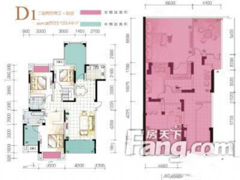 乾和珑湾3室0厅0卫1㎡户型图