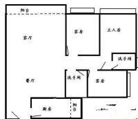 晋愉上江城3室2厅2卫129㎡户型图