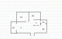 晋愉上江城2室1厅1卫60㎡户型图