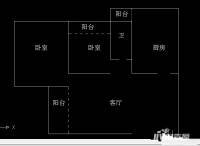 保利花半里二期2室1厅1卫73㎡户型图