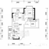 西亚松青大道60号小区2室1厅1卫69㎡户型图