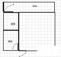 西亚松青大道60号小区1室0厅1卫38㎡户型图