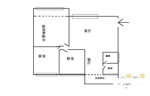 芳草地欧式景观园3室2厅2卫137㎡户型图