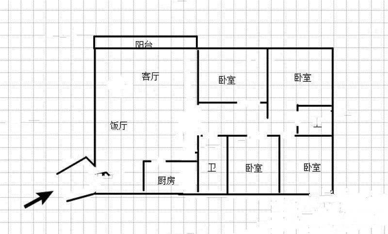 杏坛苑4室2厅2卫148㎡户型图