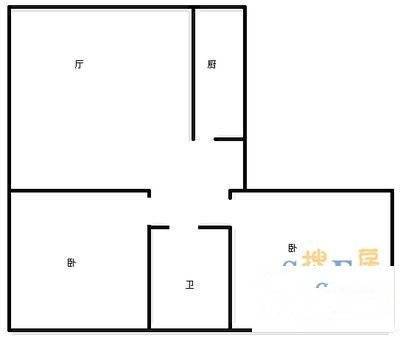 电台巷2室2厅1卫78㎡户型图