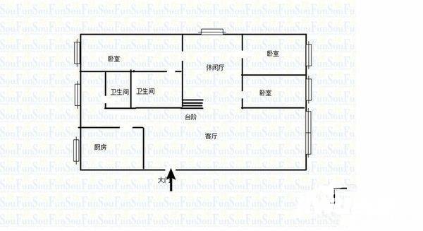 陈家桥二开发区3室2厅2卫170㎡户型图