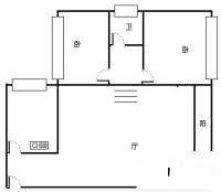 名京雅园2室2厅1卫91㎡户型图