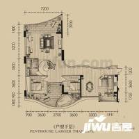 海棠晓月怡景天域2室2厅1卫275㎡户型图