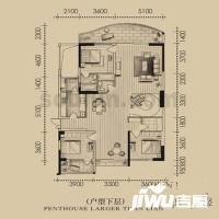 海棠晓月怡景天域3室2厅2卫256㎡户型图