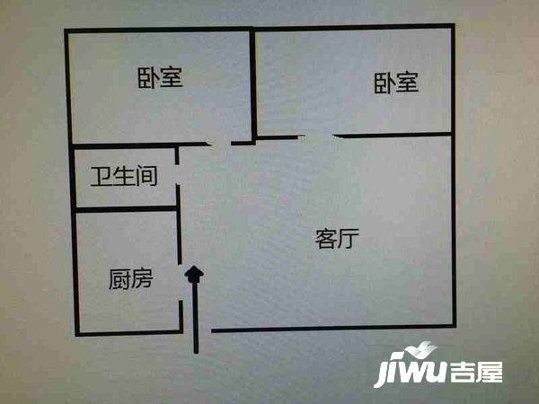 壮志路小区2室2厅1卫84㎡户型图