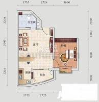 立源地小区1室1厅1卫46㎡户型图