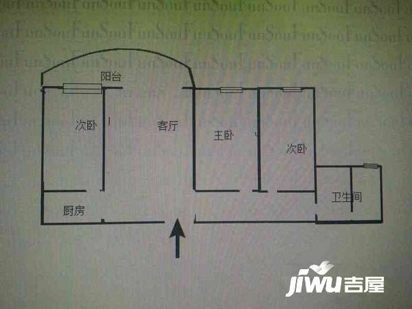 立源地小区3室2厅1卫120㎡户型图