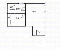 富家园1室1厅1卫54㎡户型图