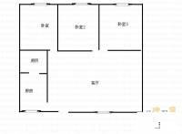 华福巷小区3室1厅1卫75㎡户型图