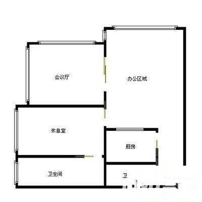 长江国际住宅2室2厅2卫135㎡户型图