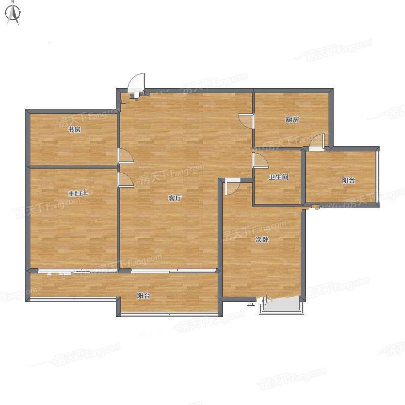 学府大道69号小区3室1厅0卫180㎡户型图