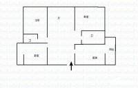 渝中人民花园3室2厅2卫107㎡户型图