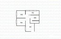 互助里2室1厅1卫61㎡户型图