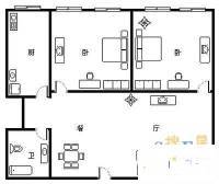 邹容广场商住楼4室1厅1卫182㎡户型图