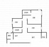 南坪新华书店宿舍楼3室1厅1卫120㎡户型图