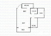滨江林舍2室2厅1卫86㎡户型图