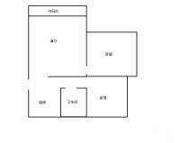化龙路小区2室2厅1卫85㎡户型图