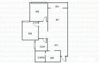 龙湖水晶郦城五组团2室2厅1卫75㎡户型图