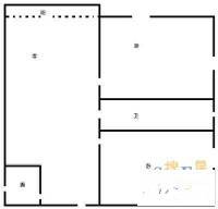 渝北区双龙大道小区2室2厅1卫102㎡户型图