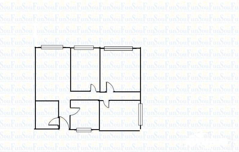 新科城花园3室2厅1卫88㎡户型图