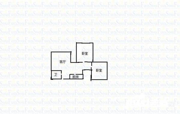 天宝中学家属院2室0厅0卫47㎡户型图