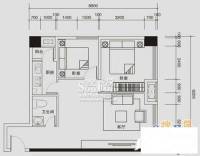 浪高亮阁2室1厅1卫47㎡户型图