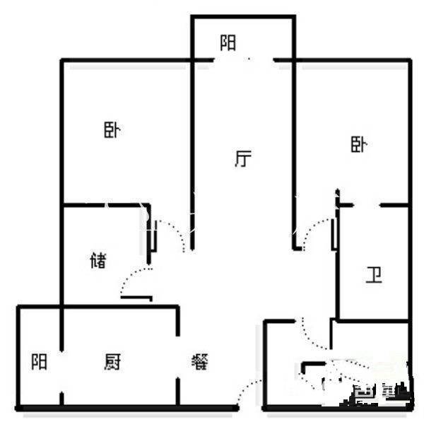 江与城千山万树3室2厅2卫129㎡户型图