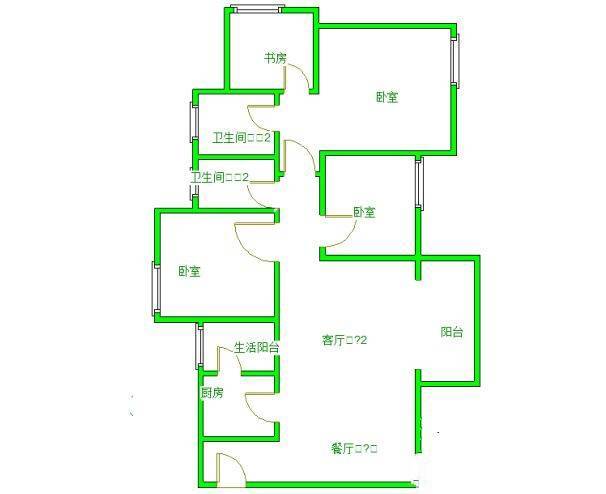 江与城千山万树4室2厅2卫112㎡户型图