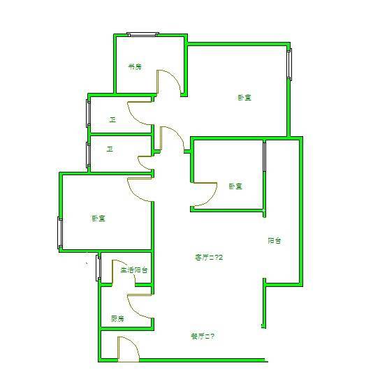 江与城千山万树4室2厅2卫112㎡户型图