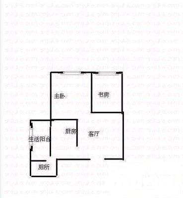 西部建材城公寓1室0厅1卫39㎡户型图