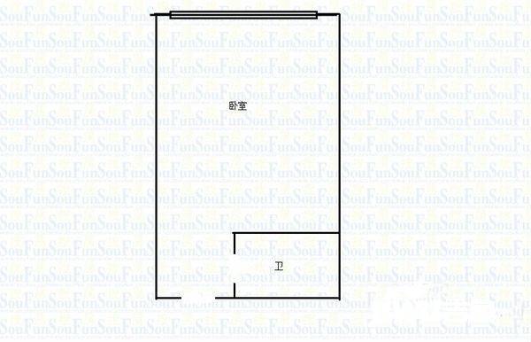 总部城1室0厅1卫35㎡户型图