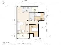 金科廊桥天都2室1厅1卫82㎡户型图