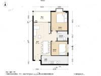 盛世龙都B区2室2厅1卫66㎡户型图