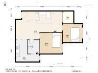 古渡春色2室2厅1卫70.2㎡户型图