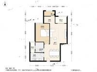 金科中央公园城(江津)2室1厅1卫70.5㎡户型图