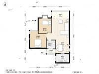 沁园春2室2厅1卫75.3㎡户型图