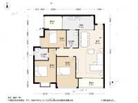 加洲国际3室2厅2卫109㎡户型图