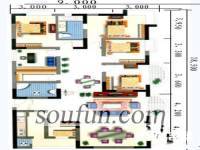 华竹小区5室3厅3卫208.5㎡户型图