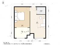 盛世银座2室1厅1卫68.6㎡户型图