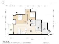 金沙别馆2室2厅1卫78.1㎡户型图